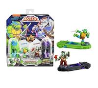 Akedo Legends of Tortugas Ninja Mutantes Adolescentes, Mini Guerreros de Batalla contra el Paquete Leonardo Vs Rocksteady