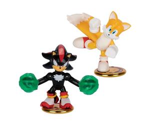 Akedo Sonic The Hedgehog Versus Pack con Colas y Sombra, Mini Guerreros de acción de Batalla coleccionables, 2.25 Pulgadas de Alto, Contiene 2 Controladores de Batalla
