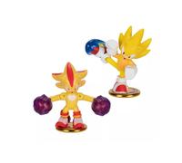 Akedo Sonic The Hedgehog versus Pack con Super Sonic y Super Shadow Mini Battling Action Warriors 2.25 pulgadas de alto contiene 2 controladores