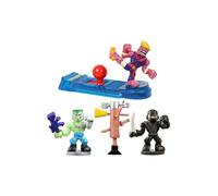 Akedo Ultimate Arcade Warriors Starter Pack Mini Figuras de acción de batalla listas, lucha, golpe dividido