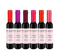 Akemaio Lápiz labial líquido mate, 6 unidades, diseño de botella de vino Creaive, lápiz labial líquido mate, de larga duración, resistente al agua, brillo labial, tinte de labios