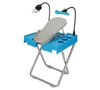 akemaio Reposapiés para pedicura, antideslizante, profesional, ajustable, con lupa LED, ventilador de secado