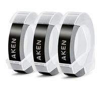 Aken 3D Embossing Etiquetas Compatible con Dymo 3D Label Tape 9mm