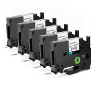 Aken 5 x Cinta Compatible con Brother TZe-231 TZe231 12mm, Label Tape Cassette 12mm Compatible con Brother P-Touch H100 E110VP H110 H100LB P710BT D410 1005 H105 Etiquetadora