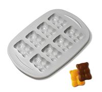 Akenz - Molde de silicona con forma de osito de peluche para repostería, malvavisco, chocolate, pastel compatible con Cake Factory + libro electrónico