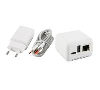 Akfldms 1 Unidad Servidor de Impresión de Red NP330 USB 2.0 Mini Servidor de Impresión USB 2.0 con Conexión RJ45 de 100 Mbps para Teléfonos Android Enchufe Europeo.
