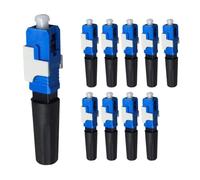 Akfldms 10 Piezas de Conector Rápido de Fibra Óptica de Unión Fría UPC de Unión Fría SC Preenterrado para Transmisión de Datos de Alta Velocidad
