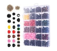 Akfldms 1040 Piezas de Ojos y Narices de Seguridad, Ojos de Seguridad para Crochet, Ojos de Crochet de Muñecas de Colores con Arandelas para Animales de Peluche