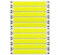 Akfldms 10PCS 3V 3.7V DC 60mm 8mm LED COB Tira 3W Luz Cálida Fría Roja Fuente para Lámpara de Trabajo de Bicicleta DIY Fría