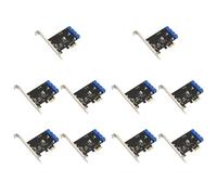 Akfldms 10X Tarjeta de Expansión PCI Express USB 3.0 de 19 Pines PCIE 1X A 2 Puertos Adaptador USB 3 de 19 Pines Cabecera de Concentrador USB3 Interno de 20 Pines