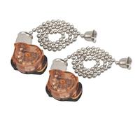 Akfldms 2 Interruptores de Luz para Ventilador de Techo, E87438, con Cadena de 28 cm, 6 A, 125 V CA, Interruptor Eléctrico con Cadena.