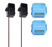 Akfldms 2 Medidores de Energía Tuya Smart Life, Monitor de Consumo de Energía Bidireccional, Compatible con Control por Aplicación