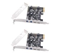 Akfldms 2X Adaptador de Tarjeta PCIE Tipo C USB 3.2 Gen1 de 5 Gbps Placa PCI Express 2 Puertos USB 2 Puertos Tipo C/Tarjeta de Expansión PCI-e USB3.2