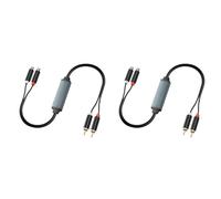 Akfldms 2X Aislador de Audio de 3,5 mm Aislador de Común de Audio Filtro Auxiliar de Reducción de Ruido con Cable de Audio 2/2 para Reproductor de DVD TV