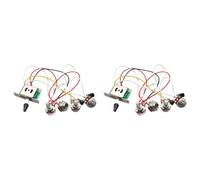 Akfldms 2X ArnéS de Cableado para Guitarra Precableado, 3 PotencióMetros de 500 K, 1 Volumen, 2 Perillas de Control de Tono, Interruptor de 5 VíAs, Piezas de Guitarra EléCtrica