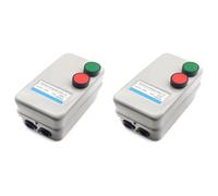 Akfldms 2X Arrancador de Motor Eléctrico Magnético, 220V 4KW 5.5HP Arrancador de Motor con Interruptor Magnético Trifásico o Monofásico.