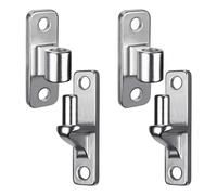 Akfldms 2X Bisagras de Pared para Portones de Granjas, Piezas de Cerca de Eslabones de Cadena Sin Soldadura de una Pieza para Exteriores con Pasador de Bisagra de 5/8