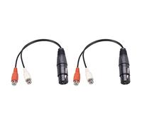 Akfldms 2X Cable XLR Una Dual Cable Divisor XLR Una Y 3 Pines XLR Hembra Una Hembra Amplificador Conector de Mezcla Cable AV, 0.2M