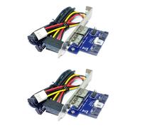 Akfldms 2X Computadora de Escritorio Puerto Dual para Alimentar ESATA ESATAp 9Pin A USB 2.0 Convertidor Tarjeta de Soporte Trasero de ExpansióN