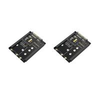 Akfldms 2X Tarjeta Adaptadora 2 en 1 MSATA + B Key/B+M Key M.2 SSD A 2.5 con Conector Hembra para M2 NGFF SATA3 2230 2242 2260 2280