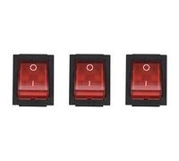 Akfldms 3X Luz Roja 4 Pin DPST ON/OFF Interruptor Basculante 15A/250V 20A/125V AC 28X22mm