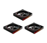 Akfldms 3X Ventilador de Caja de PC con Anillo de Estrella de 140 mm, 5 V, 3 Pines, ARGB, Efecto de Luz de Espejo Cíclico, Lian PWM de 650 A 1800 RPM, Ventilador de Refrigeración Negro B