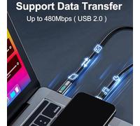 Akfldms 4 Piezas Adaptador USB C Pantalla LED PD 100W Macho una Hembra Probador de Medidor de Potencia RáPido, Adaptador Extensor de Monitor de Cargador USB-C