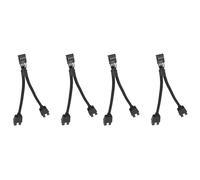 Akfldms 4 Piezas Placa Base de Computadora USB 2.0 de 9 Pines A Doble Cable de Extensión de 9 Pines y Divisor de Audio HD Cable de Extensión Negro