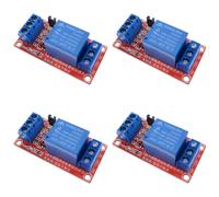 Akfldms 4X Placa de Módulo de Relé de 1 Canal 5V para con Soporte de Optoacoplador Disparador de Alto y Bajo