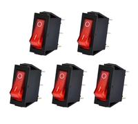 Akfldms 5 Interruptores Basculantes Iluminados Rojos de Encendido y Apagado, de 3 Pines y 2 Posiciones, para Chimeneas Eléctricas.