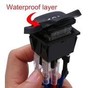 Akfldms 6X Interruptor de Inversión de Polaridad Momentáneo, Actuador de Motor de Control A Prueba de Agua, Interruptor Basculante de 3 Posiciones y 6 Pines