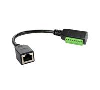 Akfldms Adaptador de Bloque de Terminal de Tornillo RJ45 A RJ45, Placa de Distribución de Terminal de Tornillo RJ45.