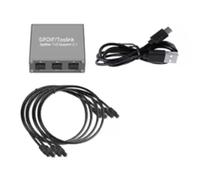 Akfldms Adaptador Divisor de Audio Digital 1x3 SPDIF Toslink Óptico de 3 Vías Compatible con LPCM 2.0, DTS y AC3 para TV/Amplificador