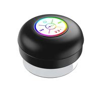 Akfldms Altavoz Bluetooth Resistente Al Agua, LED, Colorido, Luminoso, Pequeño Altavoz con Ventosa Grande para Baño y Uso Al Aire Libre, Color Negro