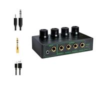 Akfldms Amplificador de Audio Estéreo de 4 Canales y Bajo Ruido, Amplificador Profesional de Auriculares para Mezclador de Sonido, PC y Guitarra (Juego de 2)