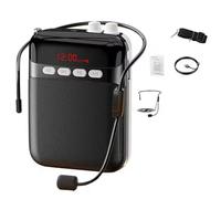 Akfldms Amplificador de Voz Inalámbrico para Profesores. Batería de Larga Duración. Correa Ajustable. para Profesores, Cantantes y Formadores. Color Negro.