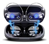 Akfldms Auriculares Bluetooth con IA, Traducción Inteligente, Interpretación Simultánea en Tiempo Real, Diseño de Conducción Ósea Supraaural.