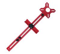 Akfldms Base de la Máquina Cortadora de Aleación de Aluminio para Trabajar la Madera, Respaldo, Localizador de Círculo de Fresado Métrico, Localizador de Ranura de Orificio Redondo