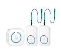 Akfldms Botón de Llamada de Emergencia Inalámbrico con Cordón, Botón de Llamada de Emergencia para Niños y Ancianos, de Llamada, Enchufe Europeo,