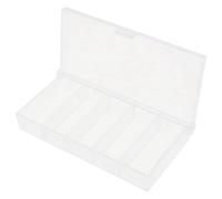 Akfldms Caja Organizadora de Plástico Transparente con 5 Rejillas para Guardar Aparejos de Pesca y Separadores de Joyas.