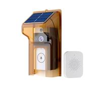 Akfldms Cámara con Timbre Inteligente con Carga Solar, Resistente Al Agua, Visión, HD, Intercomunicador de Voz Bidireccional para Seguridad del Hogar