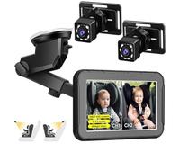 Akfldms Cámara de Visión Trasera para Bicicleta, Pantalla de 5", 1080P, Monitor de, Visión para Bicicleta de Montaña