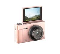 Akfldms Cámara Digital de 5k con Pantalla Giratoria de 180°, Videocámara para Vlogs, 75 MP, Antivibración, Zoom 18x, Cámara CCD Portátil para Estudiantes, Regalos C