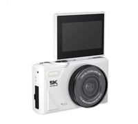 Akfldms Cámara Fotográfica Digital 5K con Zoom Digital de 18x, Videograbadora Vintage para Vlogs, Pantalla Abatible de 180°, Color