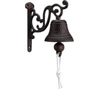 Akfldms Campana Colgante para Cena Al Aire Libre de Hierro Fundido, Timbre Vintage Montado en la Pared, Sonido, Puerta de Entrada, Jardín, Decoración del Hogar, Estilo Clásico