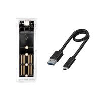 Akfldms Carcasa para SSD RGB M2 NVMe PCIE, Carcasa para SSD M.2 NVMe, Carcasa para Disco Duro M.2 A Tipo C de 10 Gbps para SSD de Clave M