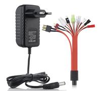 Akfldms Cargador de BateríA RC 9 en 1 para BateríAs NiMH/NiCD de 4,8 V, 7,2 V, 8,4 V y 9,6 V. Cargador de Coche RC para BateríAs NiMH/NiCD de 2,4 V una 12 V (Enchufe UE).
