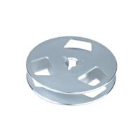 Akfldms Carrete Recogida 1/4 Pulgada y 2,5 Pulgadas, Carrete Recogida Audio Metal Carrete Abierto, Orificio Resistente Al Viento 3 Orificios, Carrete Cinta Vacío 2,5 Pulgadas, Plateado