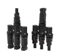 Akfldms Conector Fotovoltaico Conector de Conversión de Cuatro Vías de un Punto y Cuatro Vías Tipo T Ensamblaje de Panel Solar Enchufe Paralelo