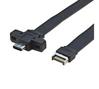 Akfldms Conectores Cable de Extensión del Panel Frontal USB 3.2, Cable Deflector GEN2x2 TIPO e A Chasis Tipo C Frontal C Hembra 10G/20Gbps A